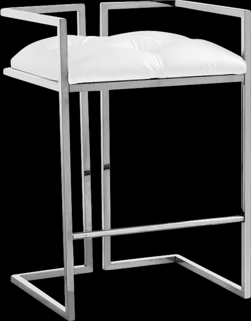 Kalmano White Counter Height Stool - Thumbnail - Image 1