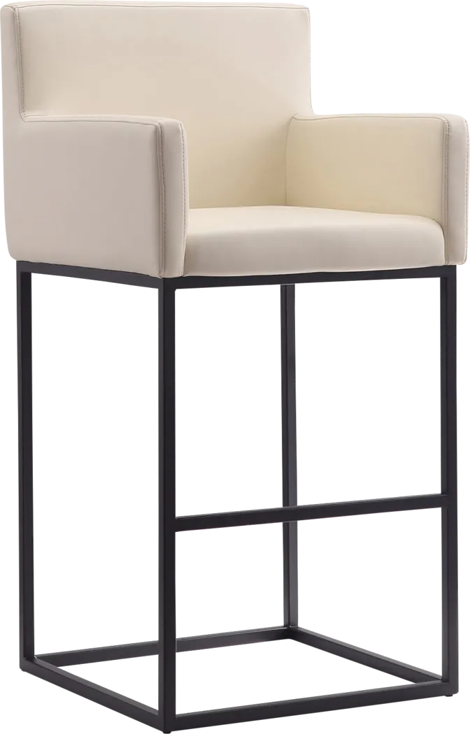 Kalmath Beige Barstool - Thumbnail - Image 1