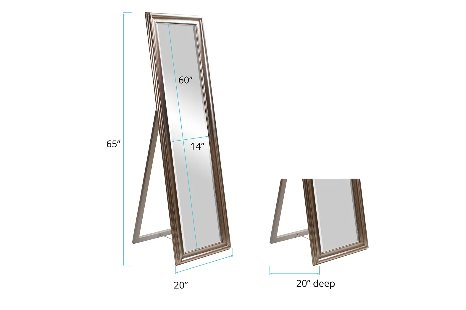 Kalpit Silver Leaner Mirror - Thumbnail - Image 2