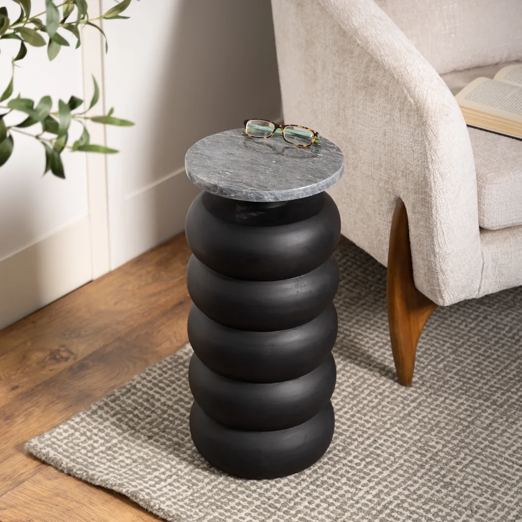 Kalwa Black Accent Table - Thumbnail - Image 2