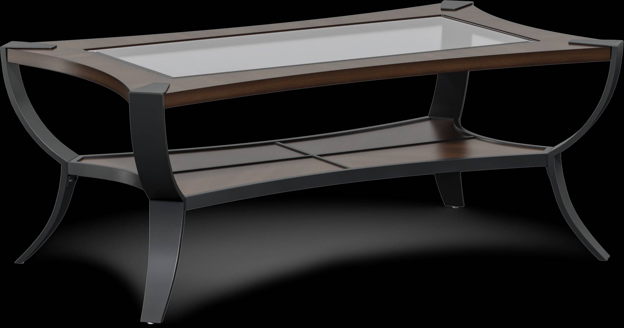 Salgado Charcoal 7 Pc Living Room with Sleeper Sofa - Thumbnail - Image 7