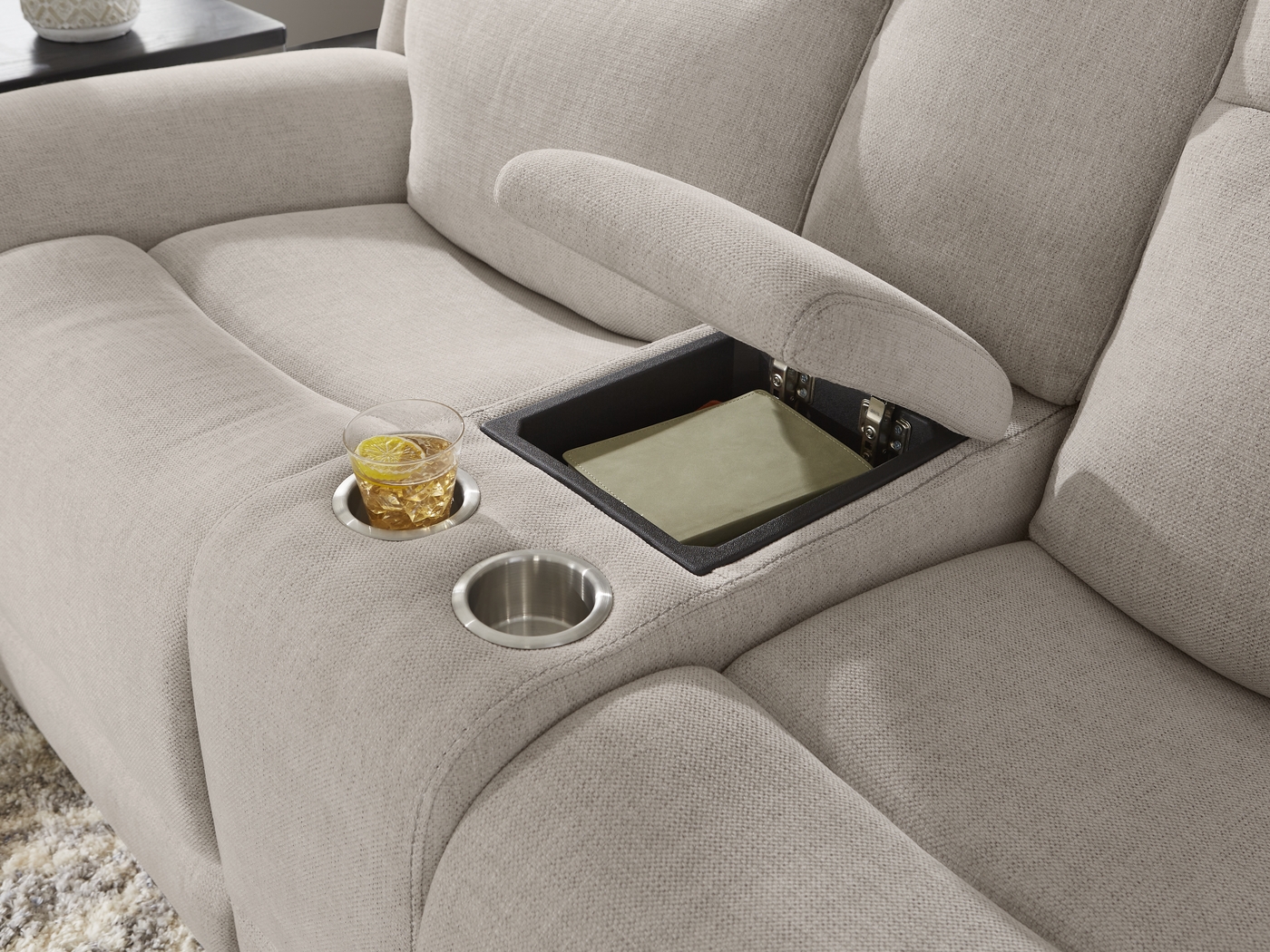 Kamden Place Cement 3 Pc Living Room with Dual Power Reclining Sofa - Thumbnail - Image 11