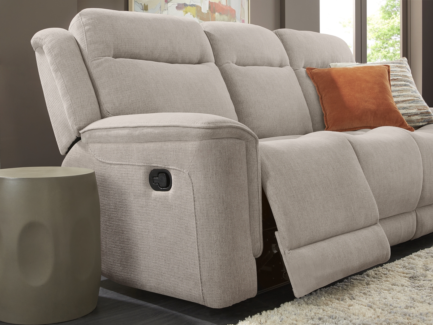 Kamden Place Cement 3 Pc Reclining Living Room - Thumbnail - Image 4