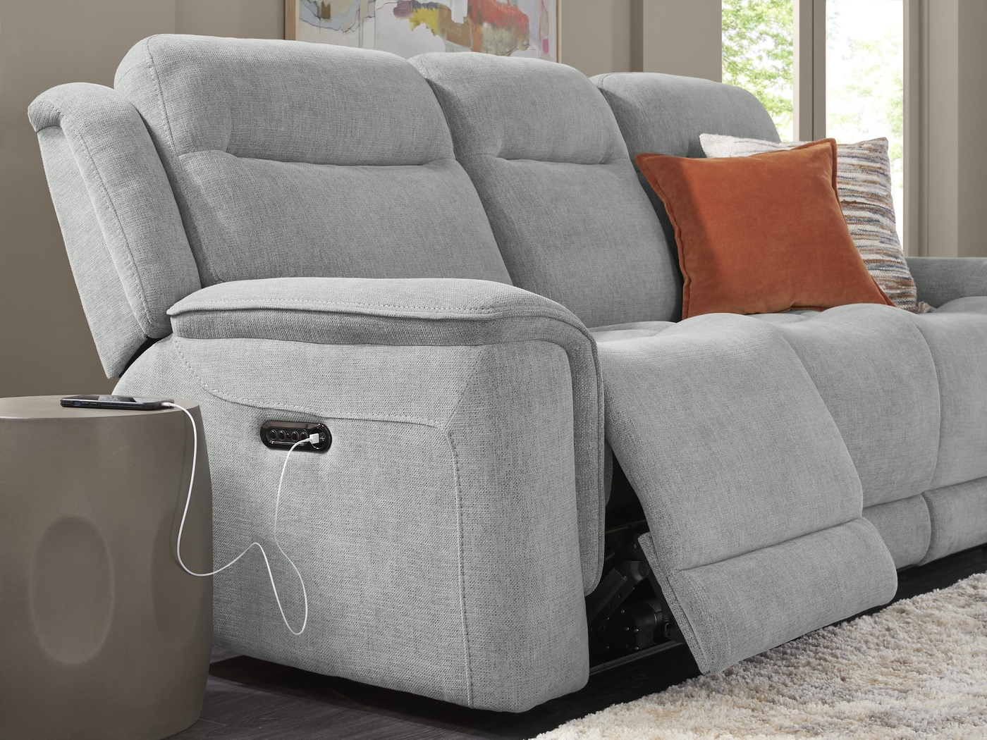 Kamden Place Seafoam 7 Pc Dual Power Reclining Living Room - Thumbnail - Image 4