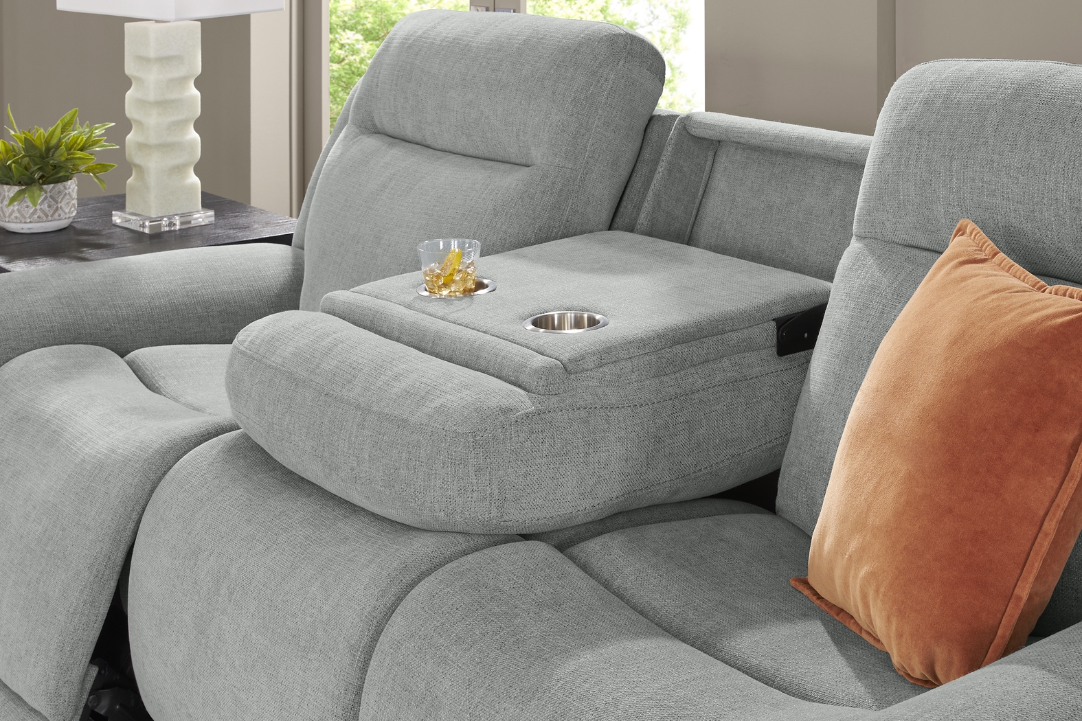 Kamden Place Seafoam 7 Pc Dual Power Reclining Living Room - Thumbnail - Image 6