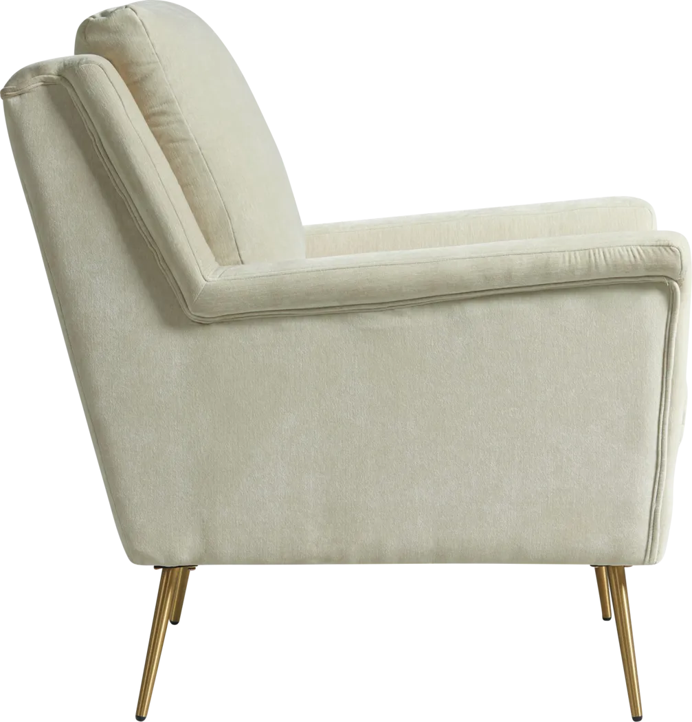 Kamela Beige Accent Chair - Thumbnail - Image 3