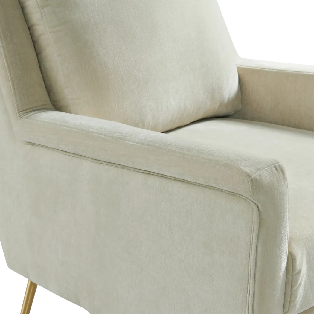 Kamela Beige Accent Chair - Thumbnail - Image 5