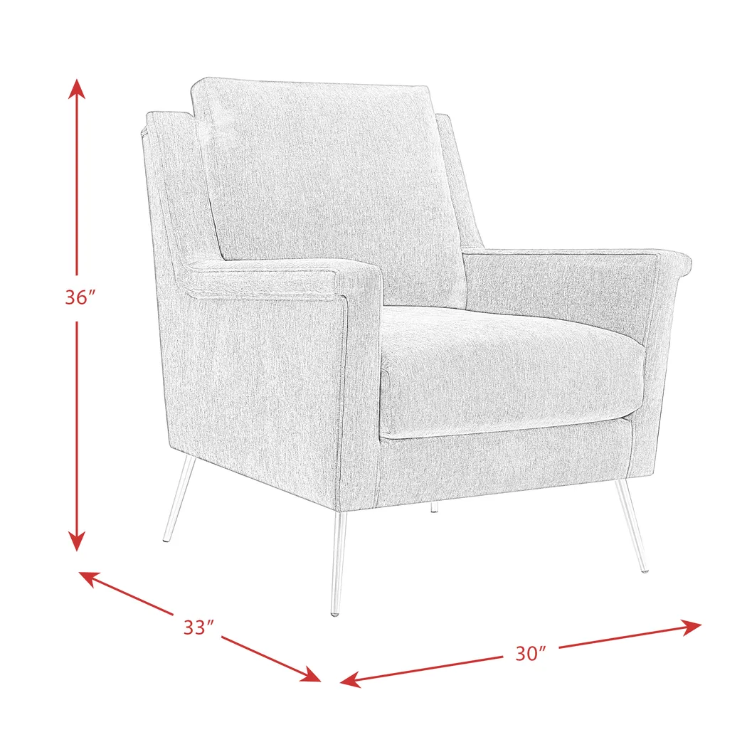Kamela Beige Accent Chair - Thumbnail - Image 9
