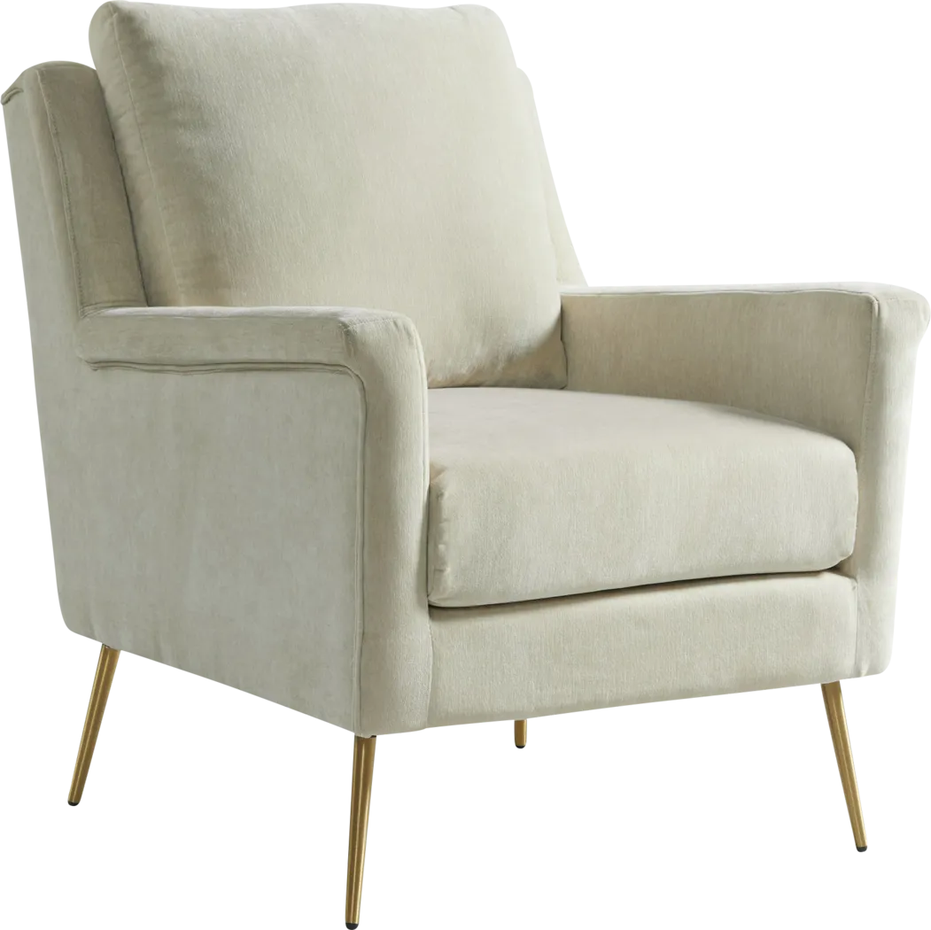 Kamela Beige Accent Chair - Thumbnail - Image 1