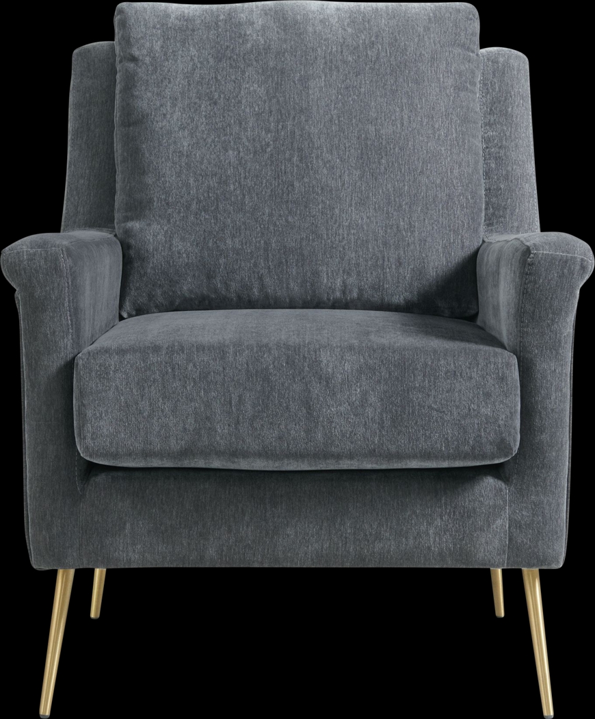 Kamela Dark Gray Accent Chair - Thumbnail - Image 2