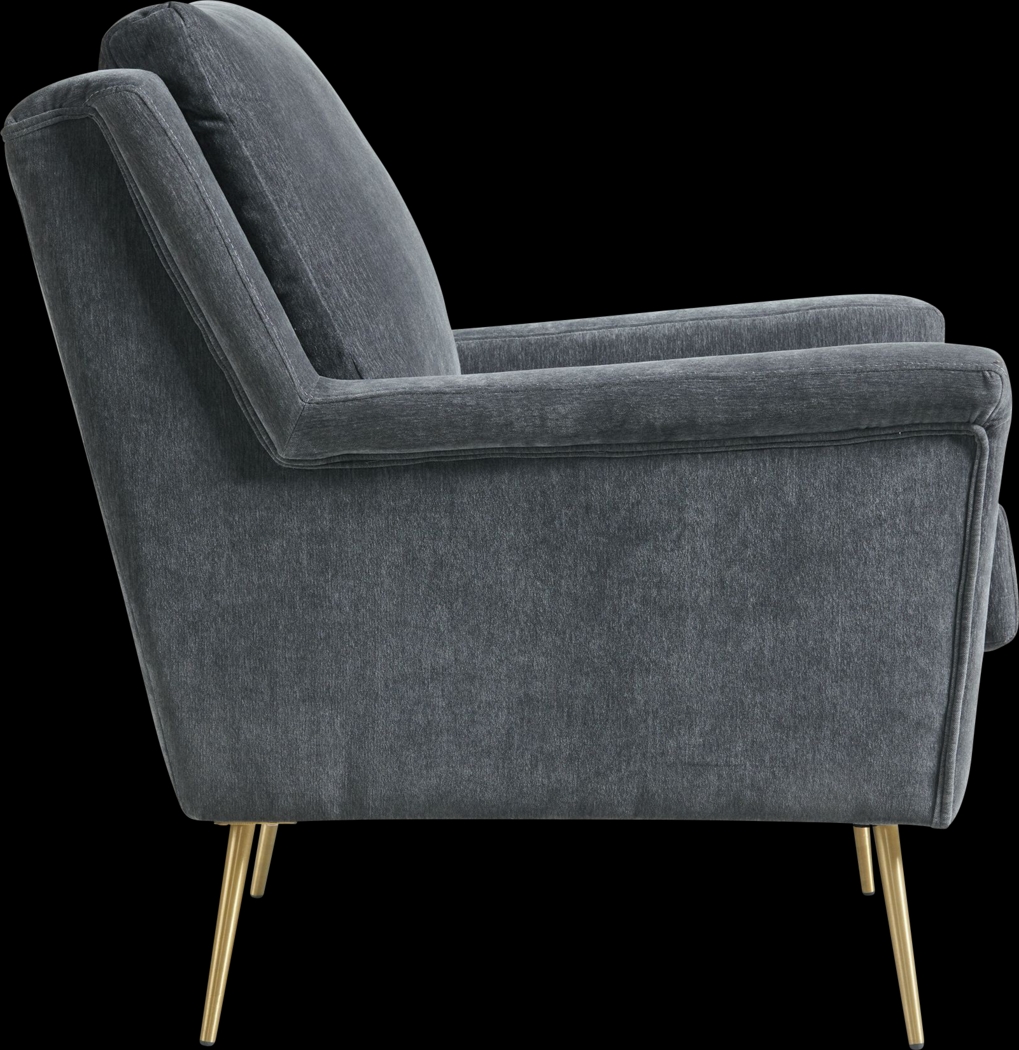 Kamela Dark Gray Accent Chair - Thumbnail - Image 3