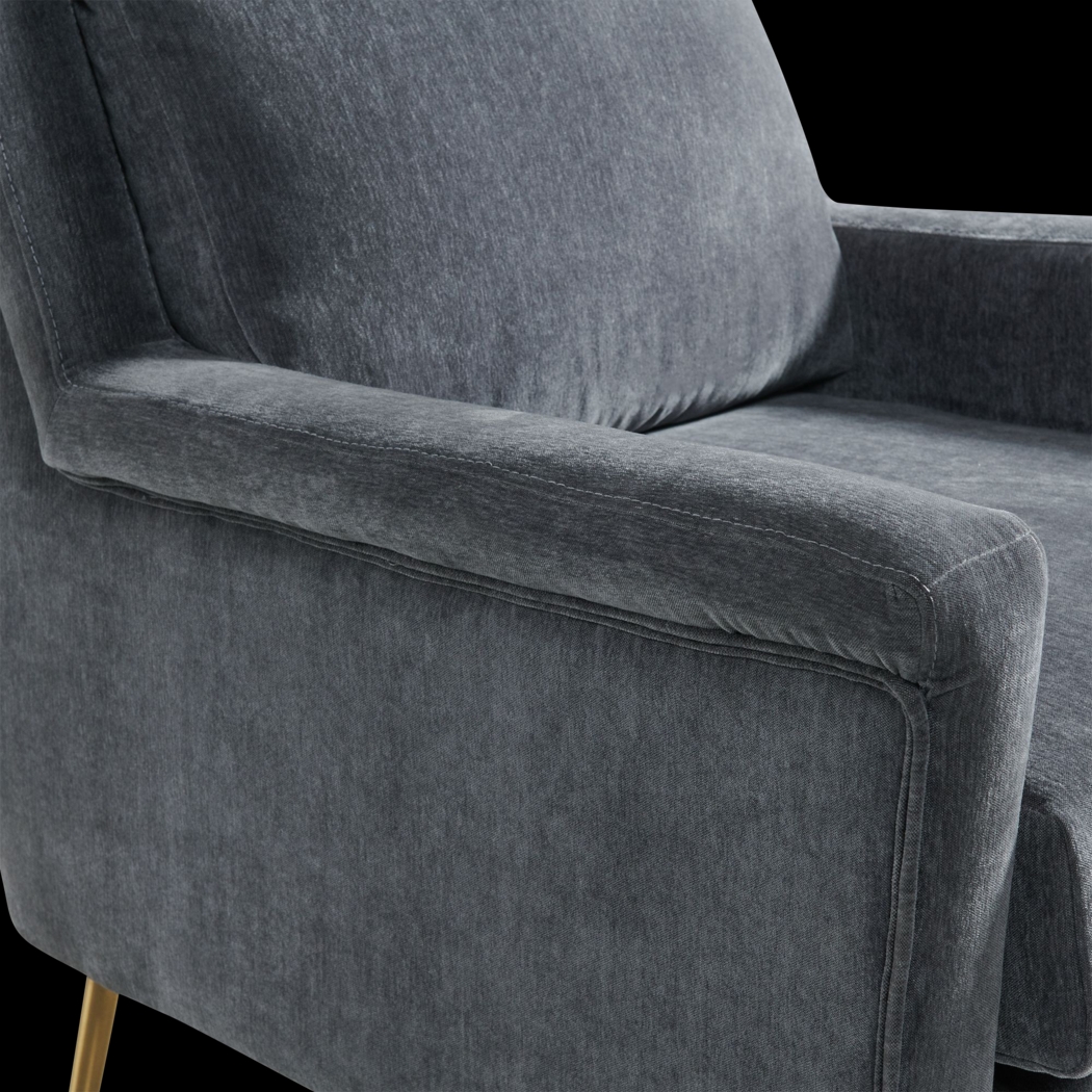 Kamela Dark Gray Accent Chair - Thumbnail - Image 5