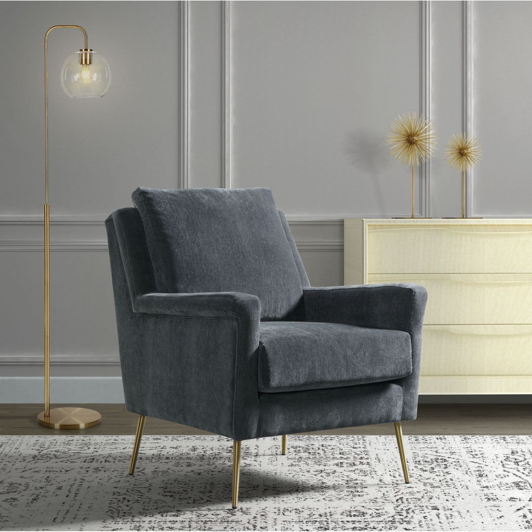 Kamela Dark Gray Accent Chair - Thumbnail - Image 7