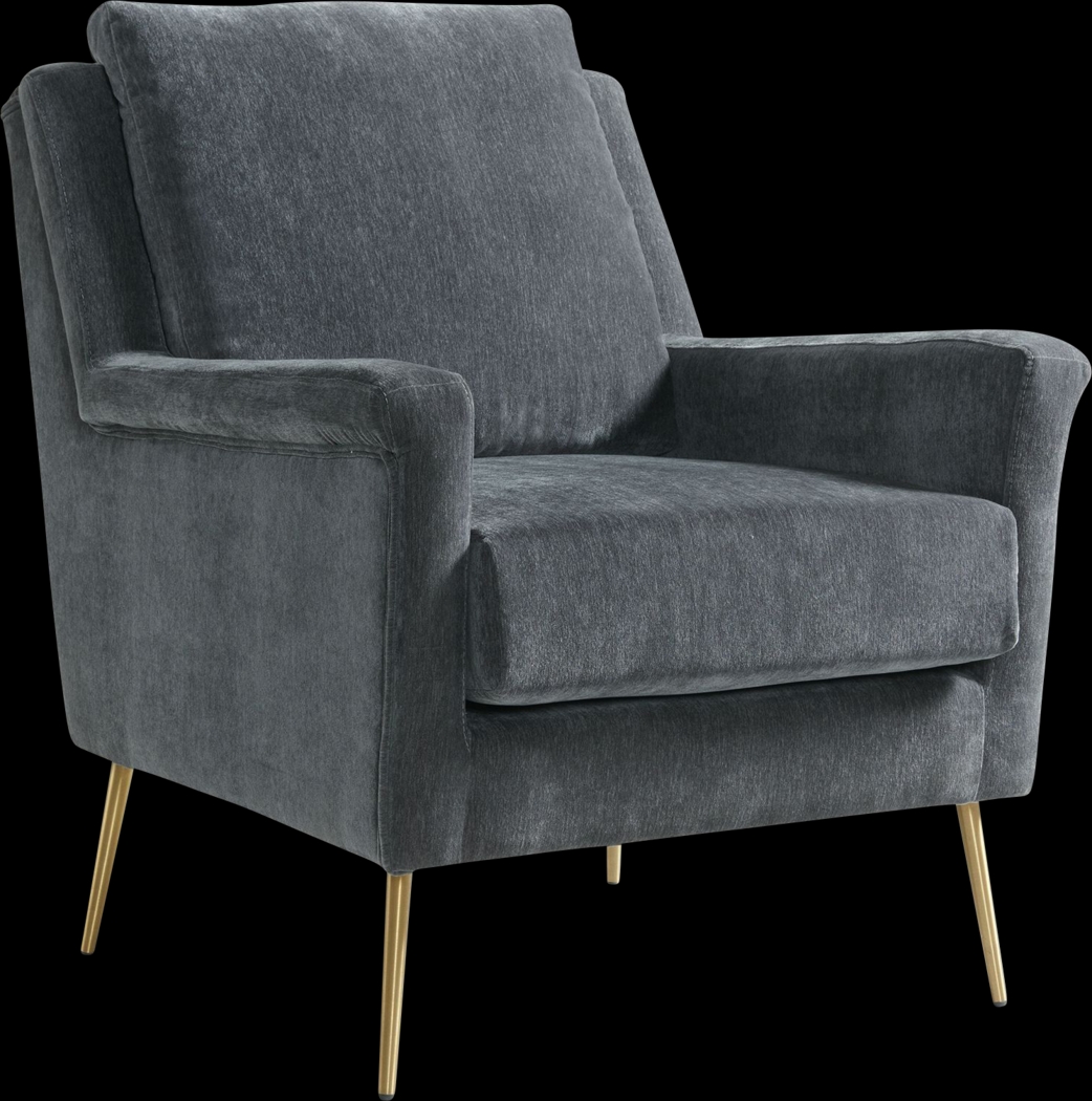Kamela Dark Gray Accent Chair - Thumbnail - Image 1