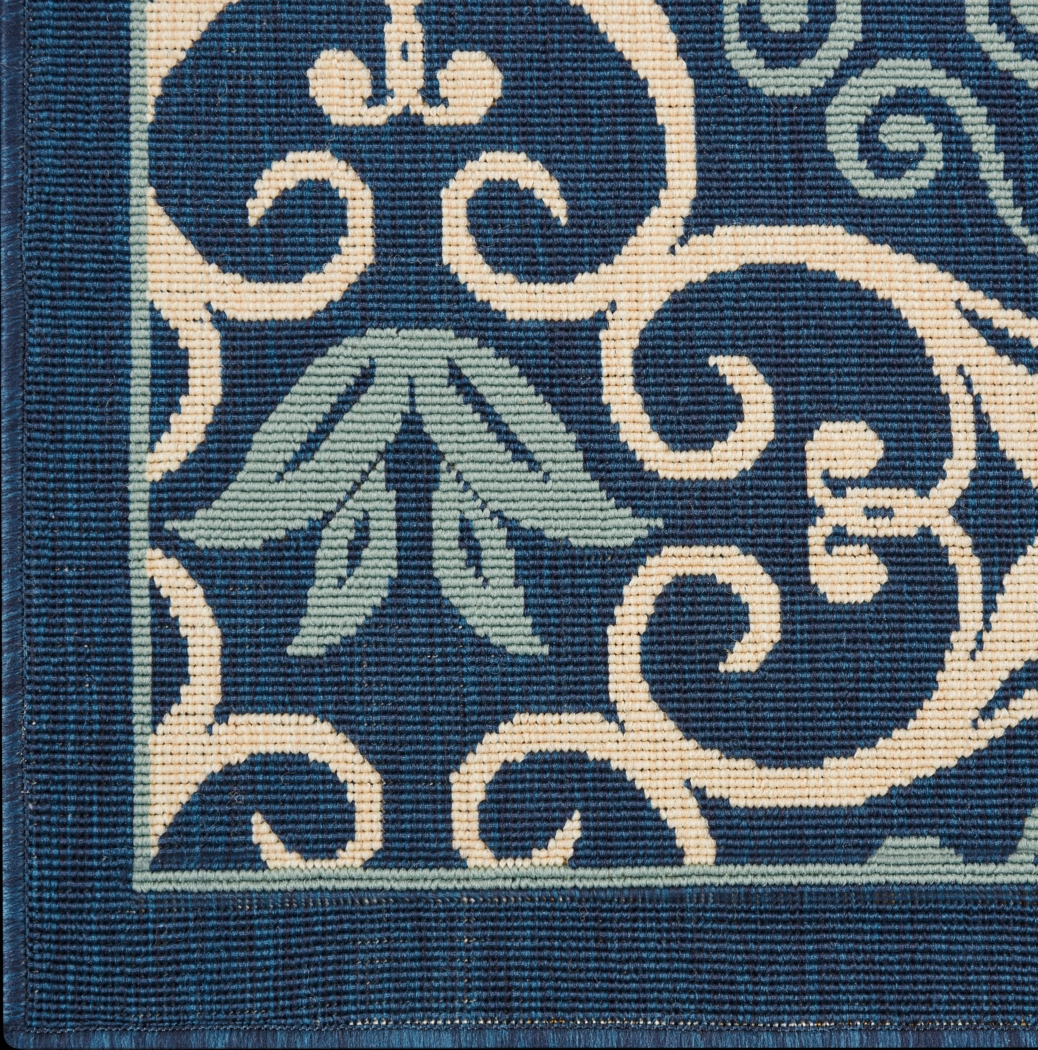 Kamia Navy 5' x 5' Indoor/Outdoor Rug - Thumbnail - Image 5