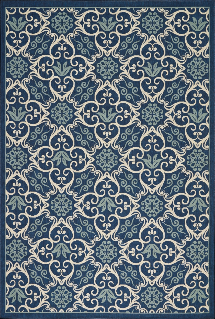 Kamia Navy 5' x 8' Indoor/Outdoor Rug - Thumbnail - Image 1