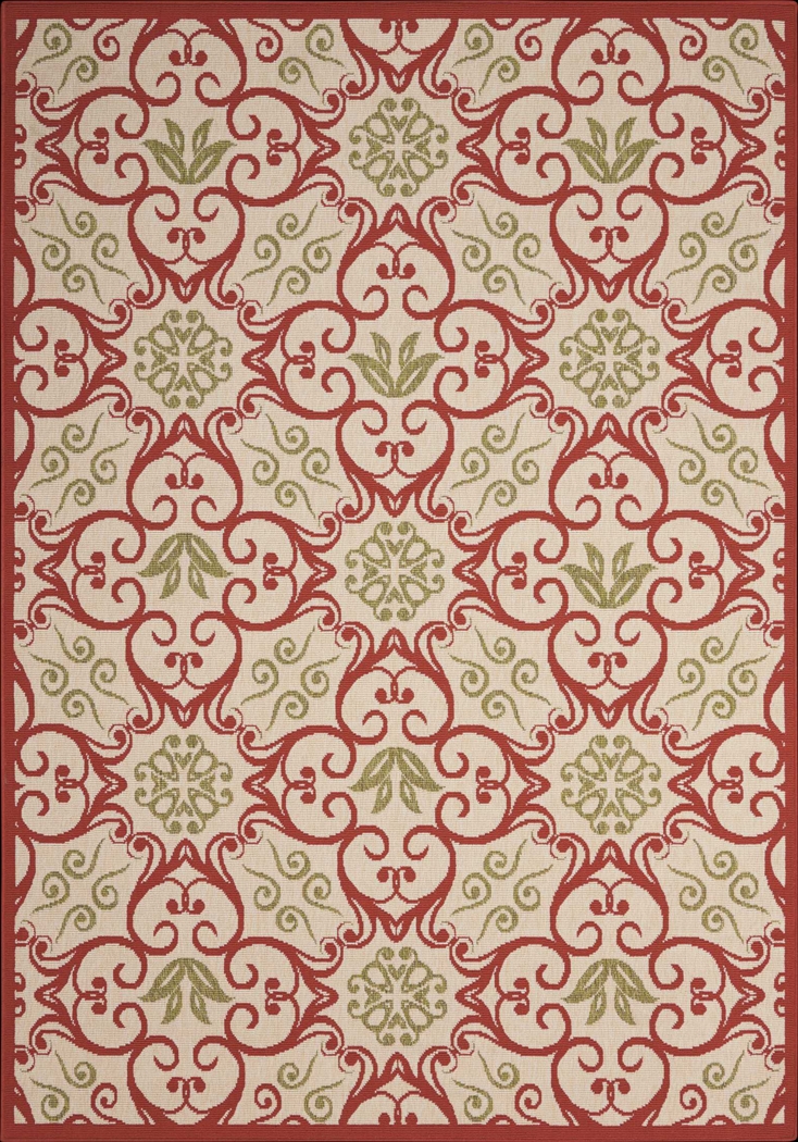 Kamia Rust 8' x 11' Indoor/Outdoor Rug - Thumbnail - Image 1