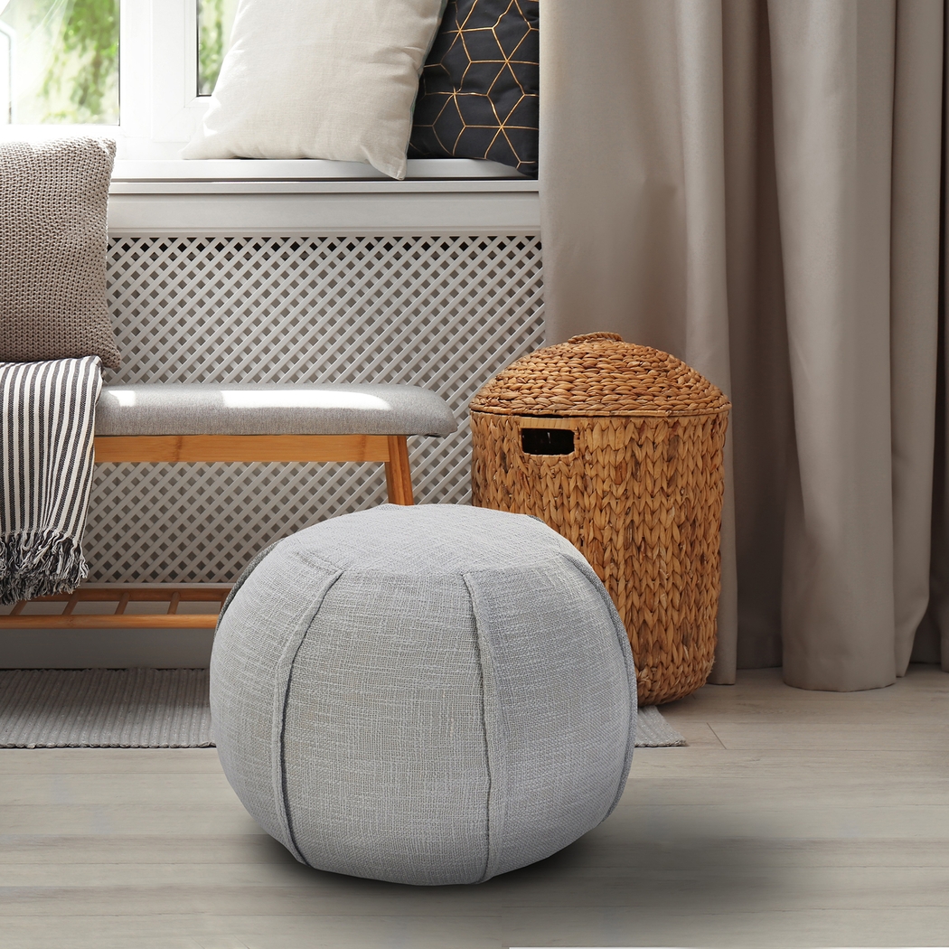 Kamusi Gray Pouf - Thumbnail - Image 2
