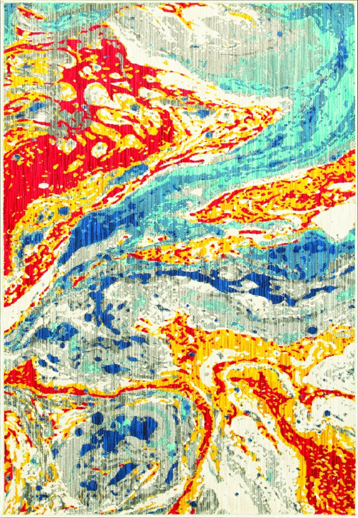 Kana Blue 6'7 x 9'6 Rug - Thumbnail - Image 1