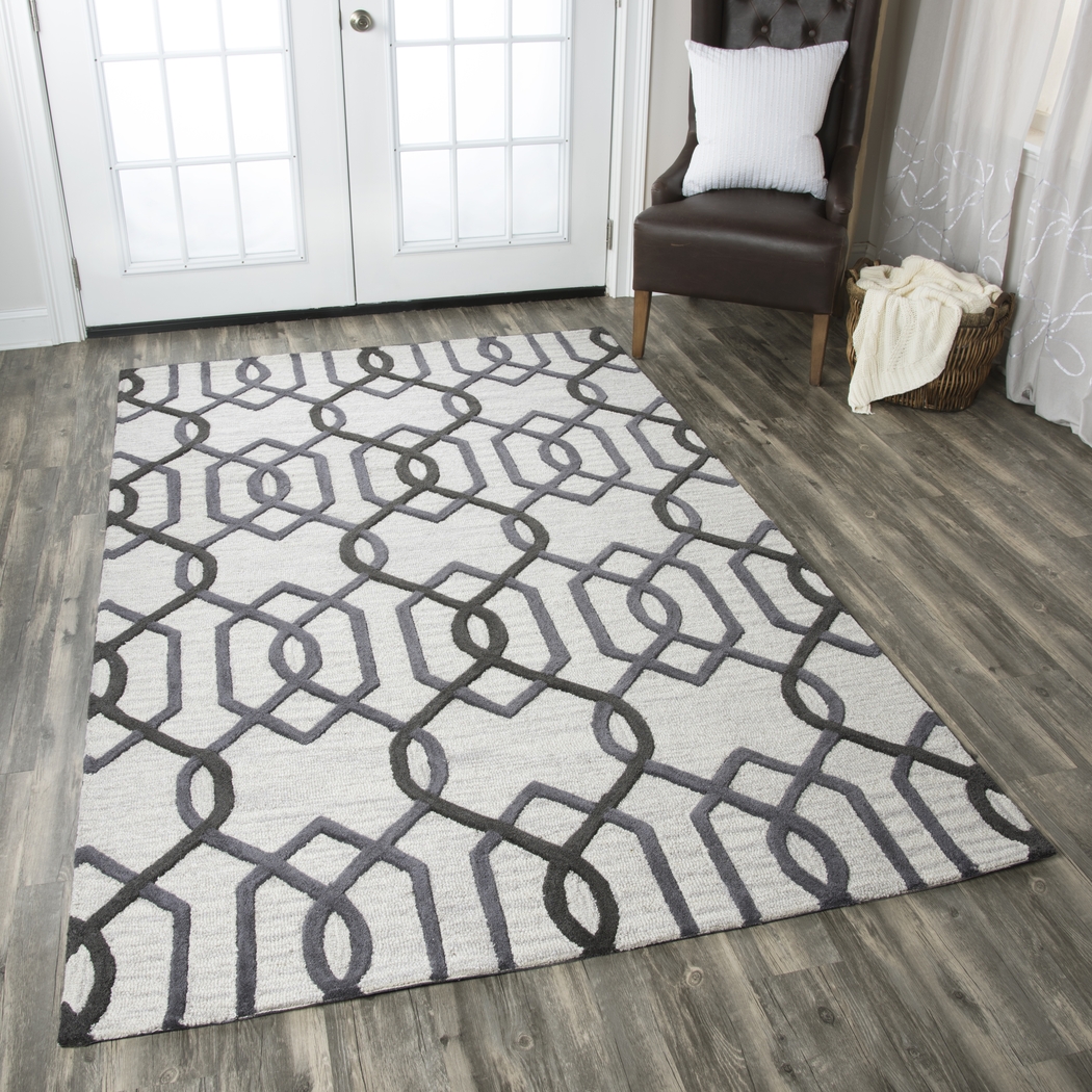 Kandra Gray 5' x 8' Rug - Thumbnail - Image 4