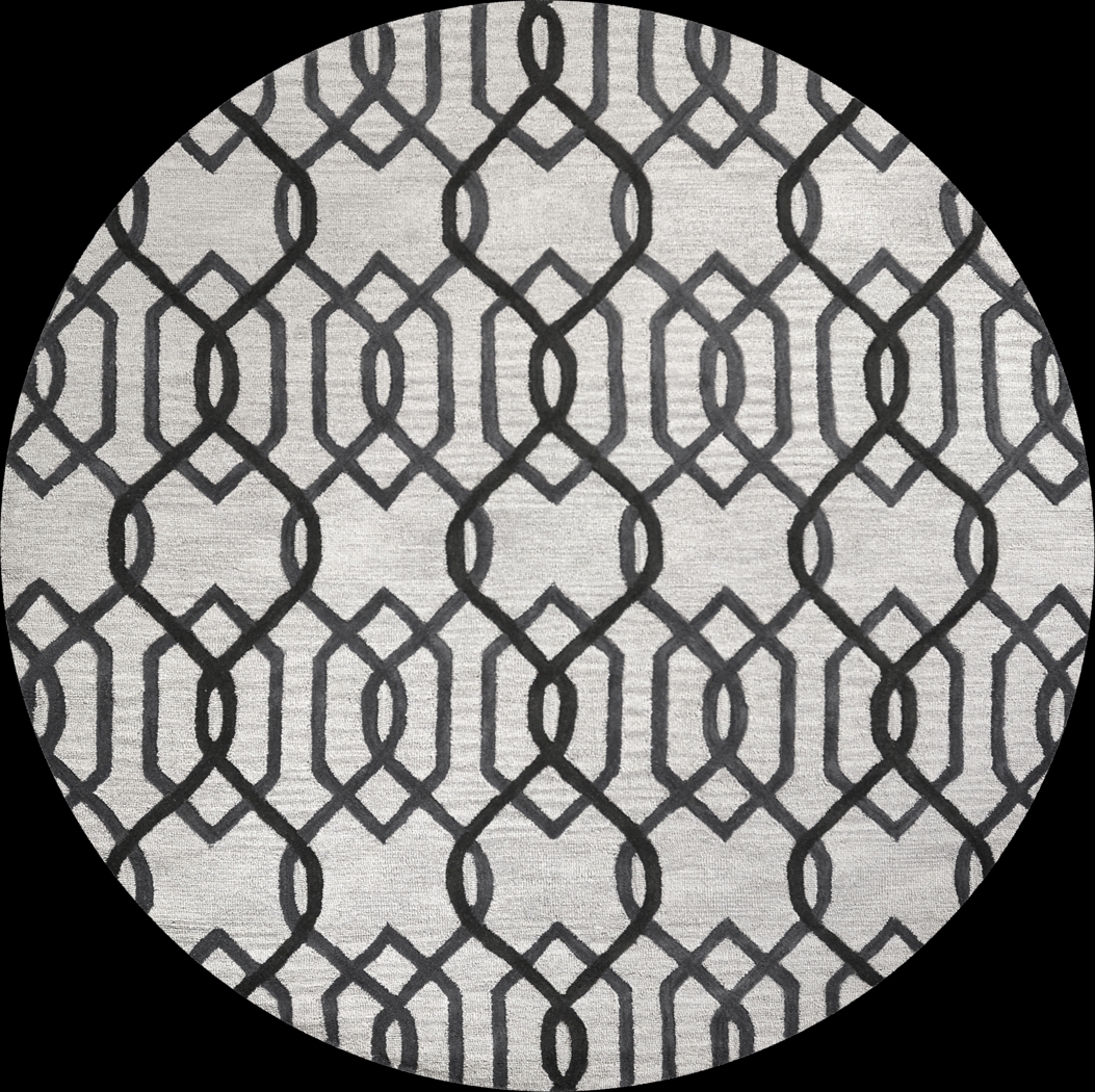 Kandra Gray 8' Round Rug - Thumbnail - Image 1