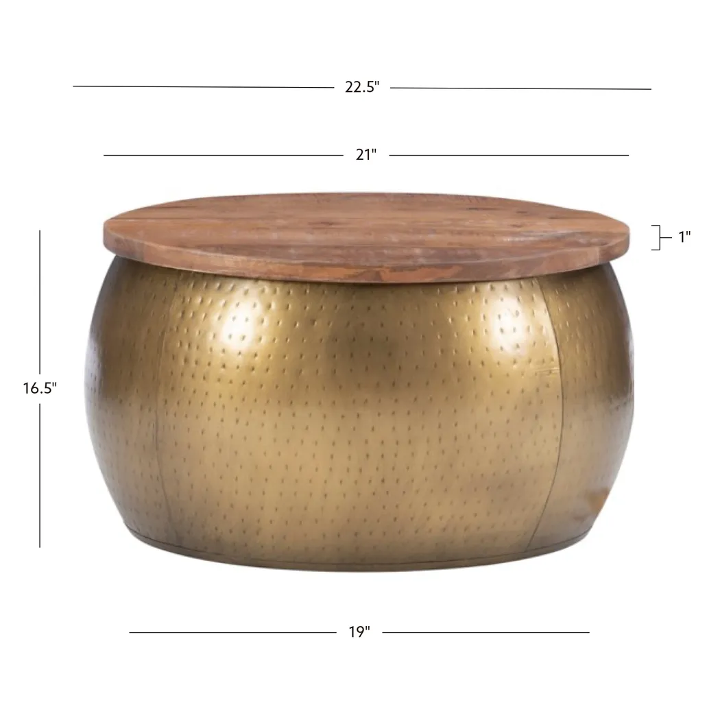 Kaneru Gold Cocktail Table - Image 4