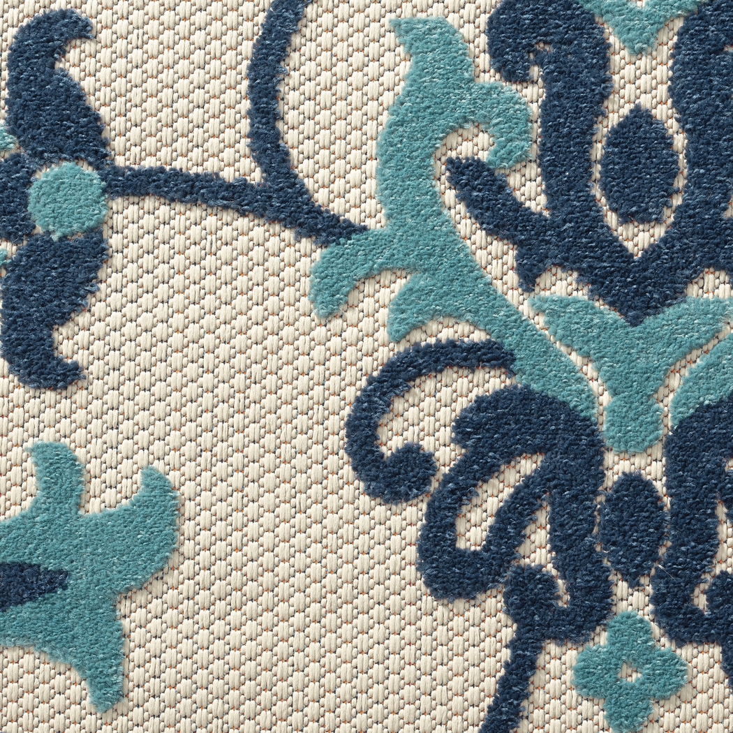 Kanguho Blue 7'10 x 9'10 Indoor/Outdoor Rug - Thumbnail - Image 3