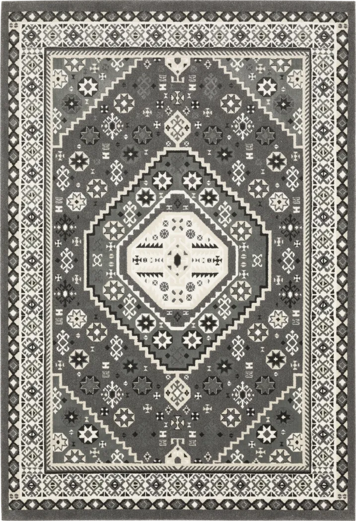 Kanika Gray 6'7 x 9'6 Rug - Thumbnail - Image 1