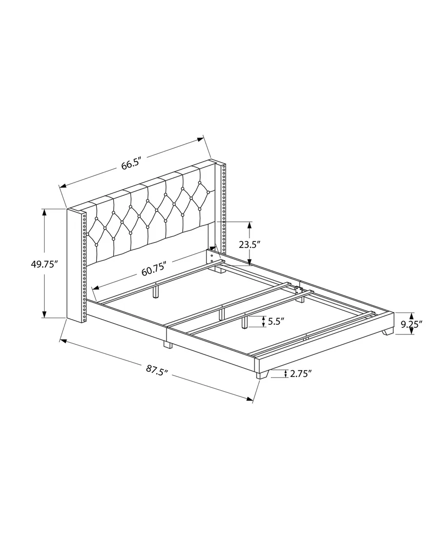 Kanlow Gray Queen Bed - Thumbnail - Image 3