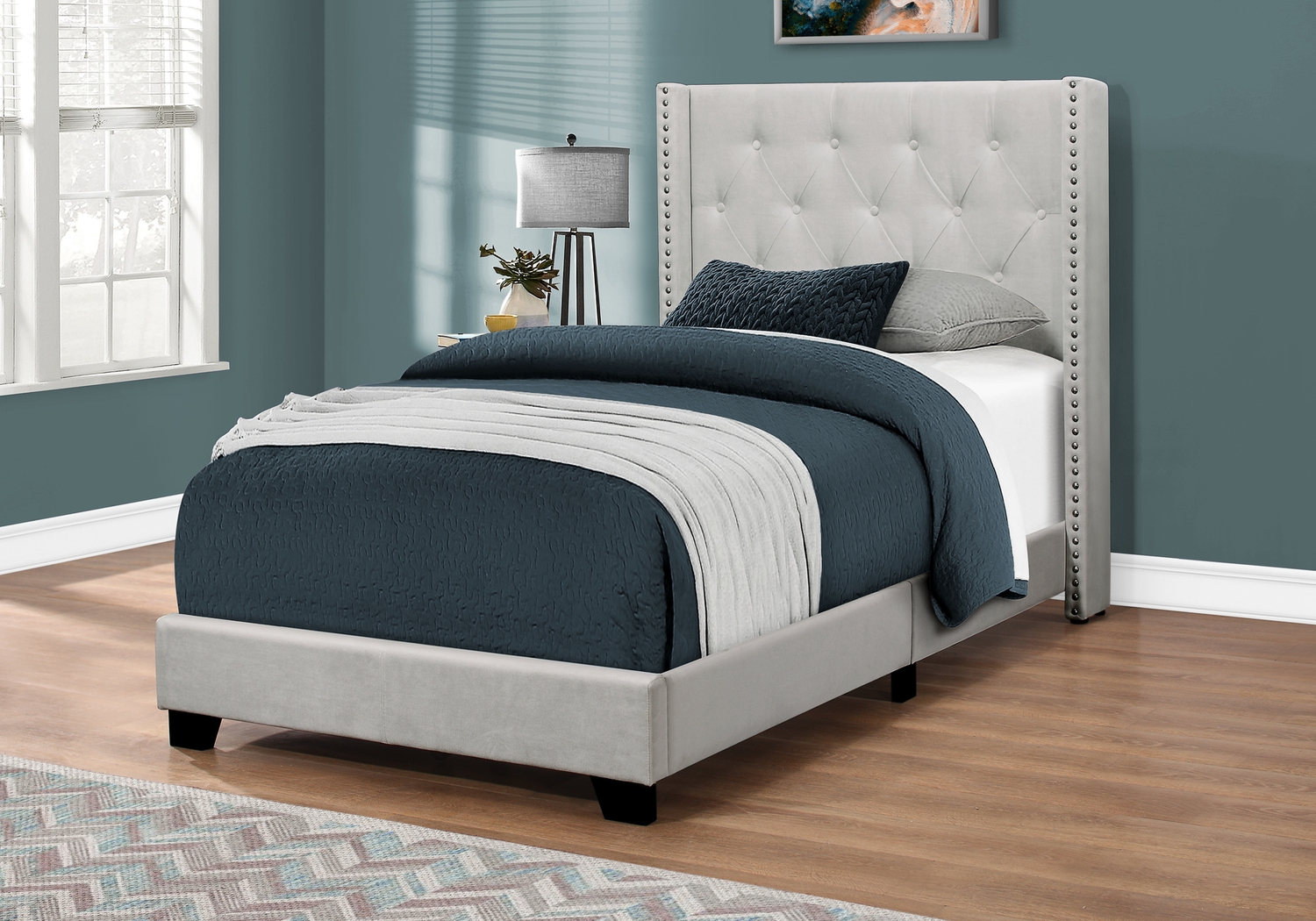 Kanlow Gray Twin Bed - Thumbnail - Image 2