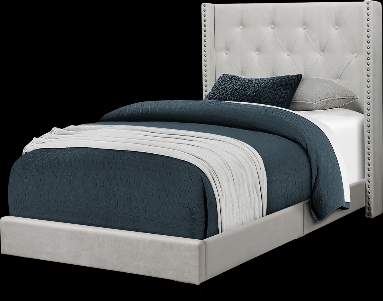 Kanlow Gray Twin Bed - Thumbnail - Image 1
