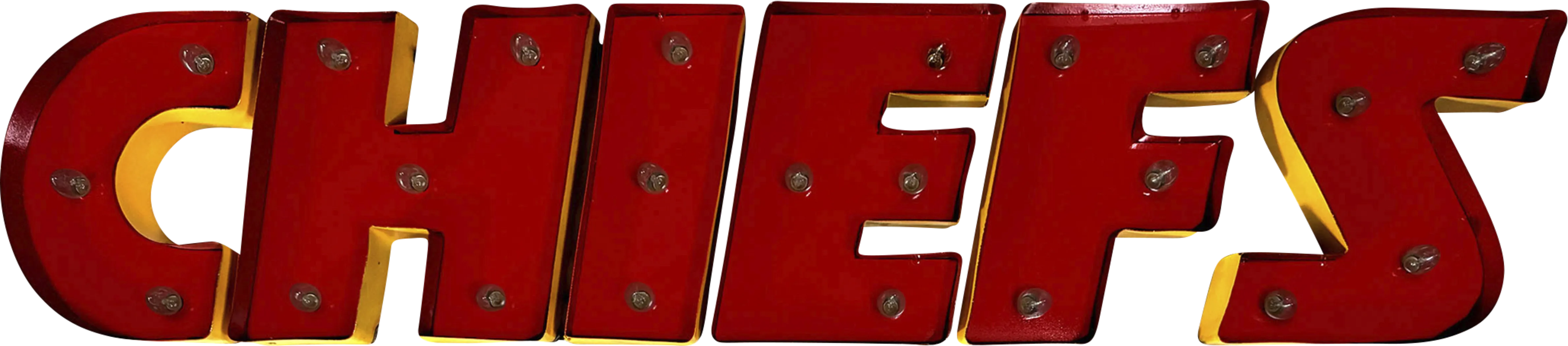 Kansas City Cheifs Red Metal Wall Decor - Thumbnail - Image 1