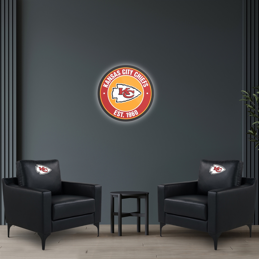 Kansas City Chiefs Black Accent Chair - Thumbnail - Image 2