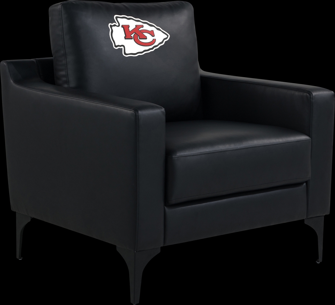Kansas City Chiefs Black Accent Chair - Thumbnail - Image 1
