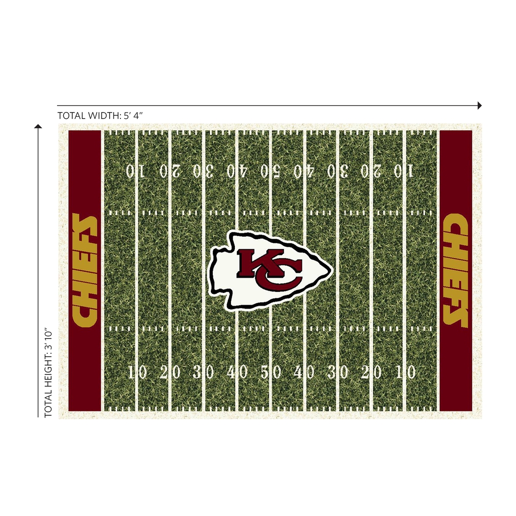 Kansas City Chiefs Green 4' x 6' Rug - Thumbnail - Image 4