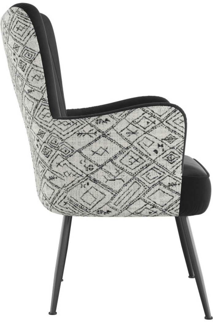 Kapford Black Accent Chair - Thumbnail - Image 2