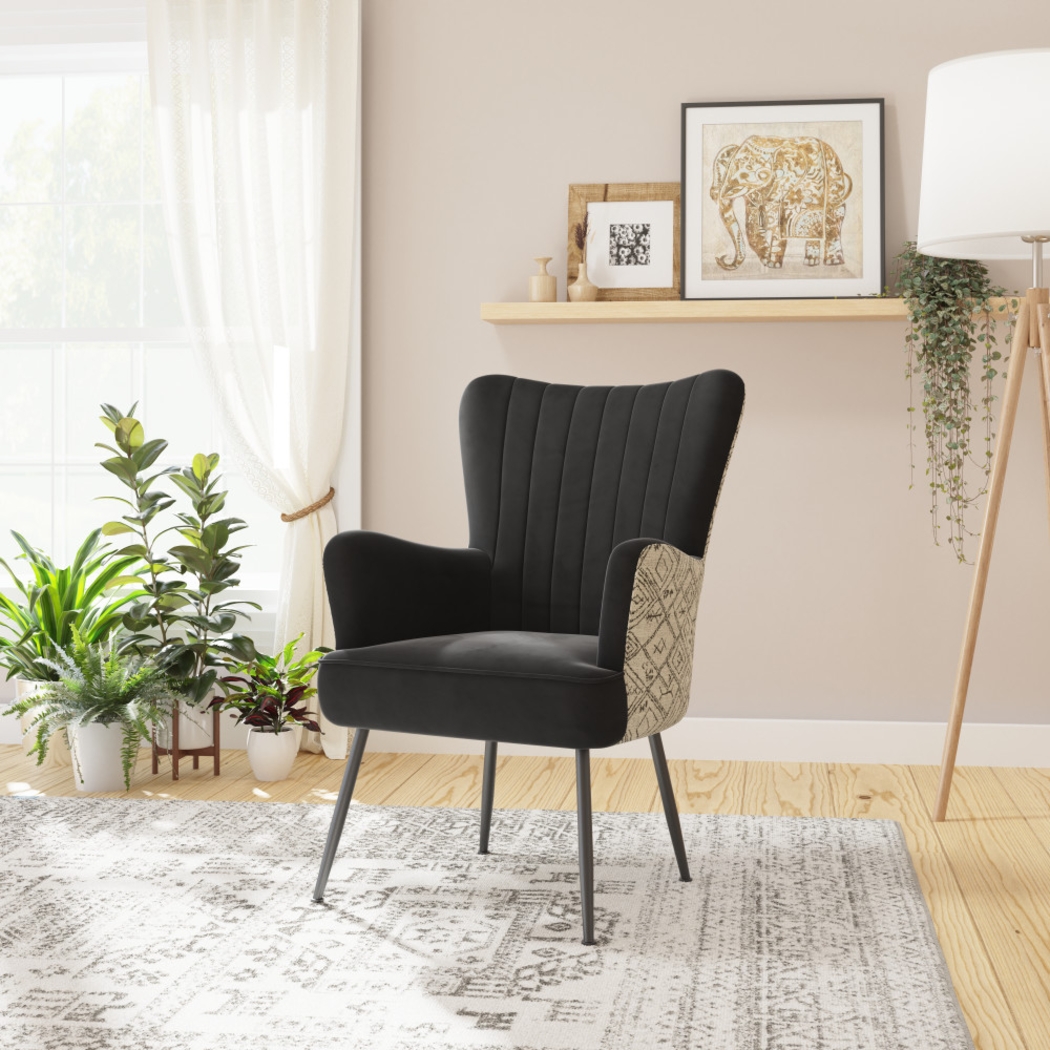Kapford Black Accent Chair - Thumbnail - Image 4