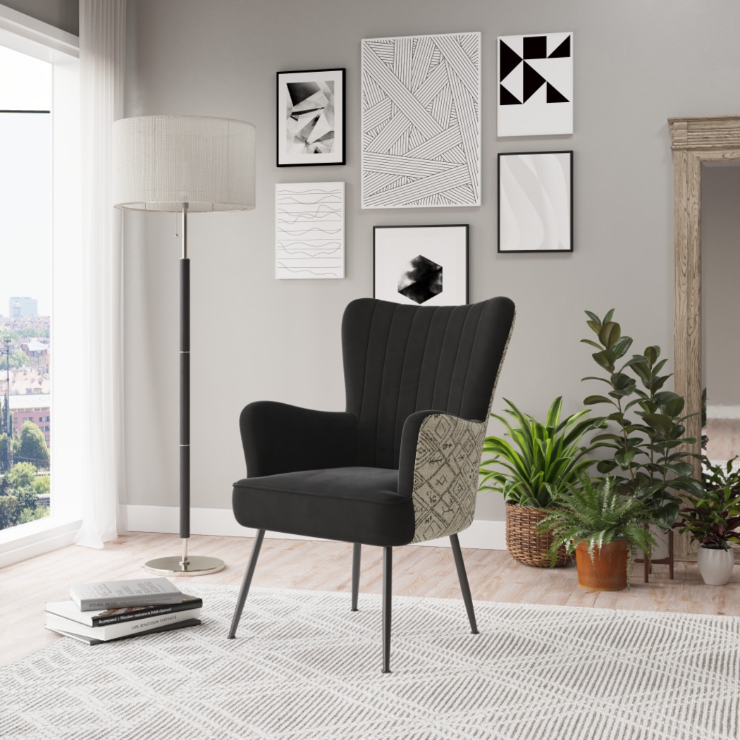 Kapford Black Accent Chair - Thumbnail - Image 5