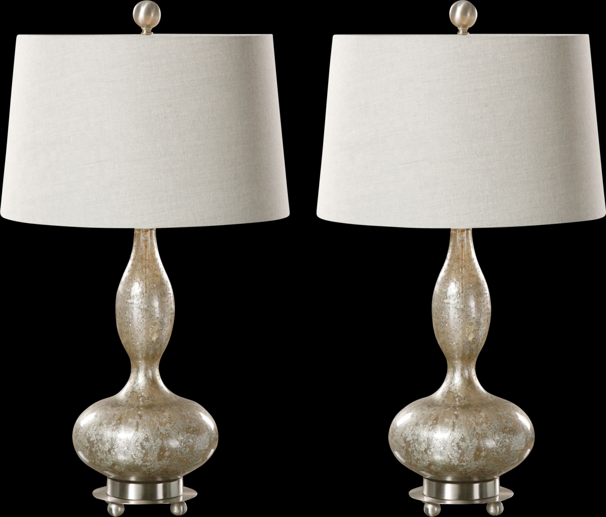 Kara Hollow Nickel Table Lamps, Set of 2 - Thumbnail - Image 1