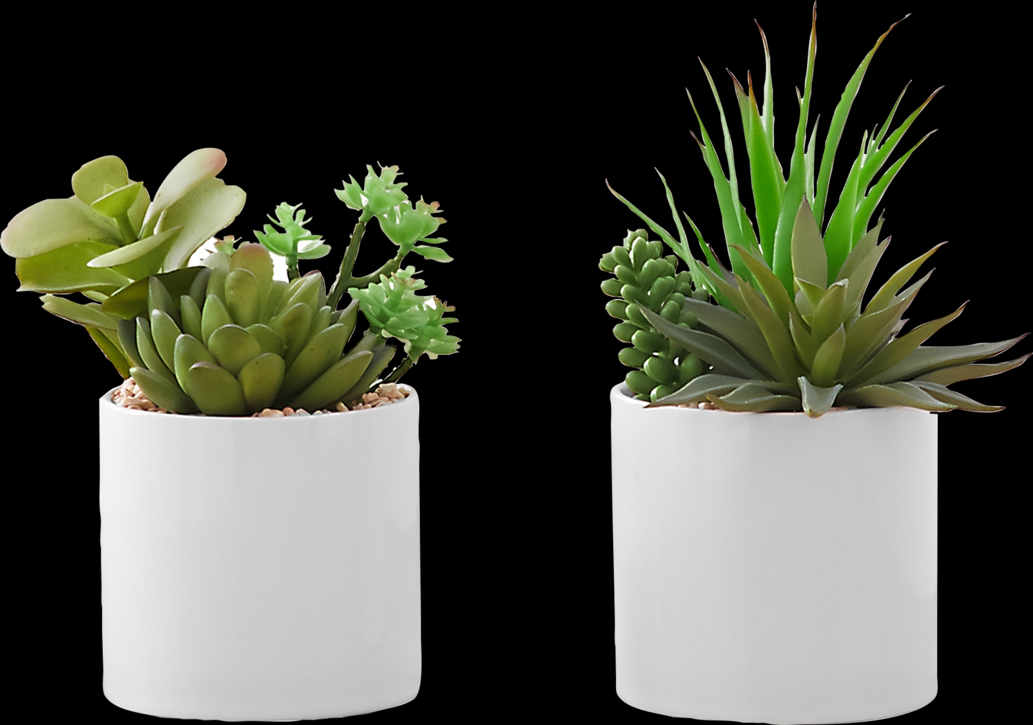 Karakara Green Artificial Succulent Plant, Set of 2 - Thumbnail - Image 1