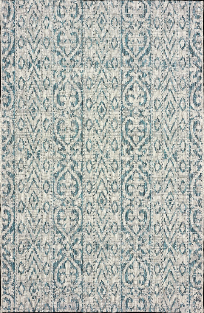 Karalea Blue 7' x 5' Indoor/Outdoor Rug - Thumbnail - Image 1