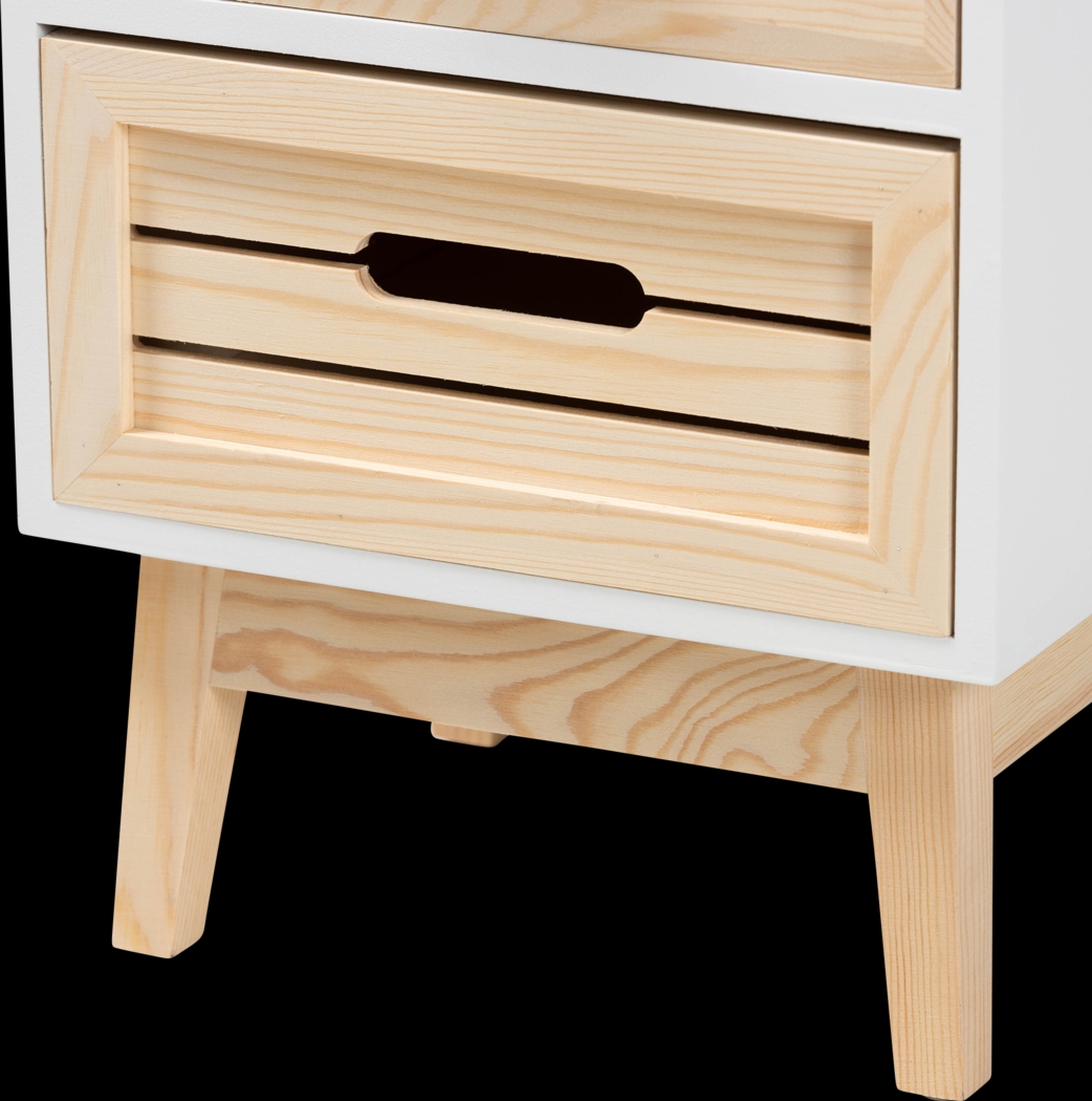 Karanne White Small Nightstand - Thumbnail - Image 6