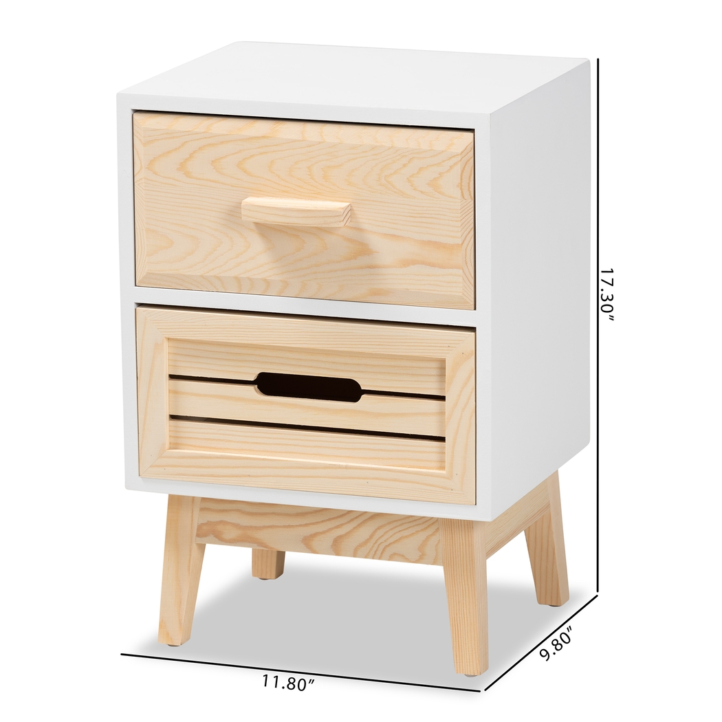 Karanne White Small Nightstand - Thumbnail - Image 8