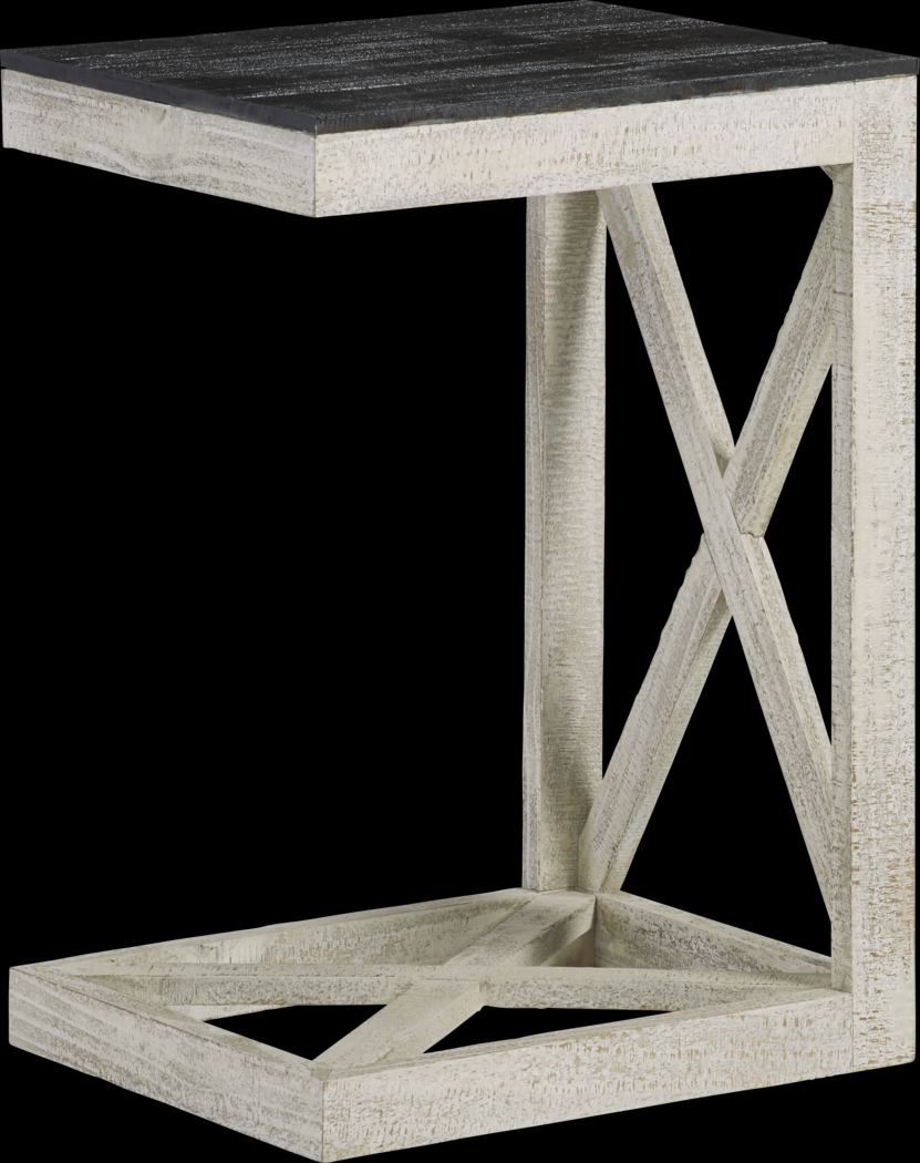 Karcia White End Table - Thumbnail - Image 1