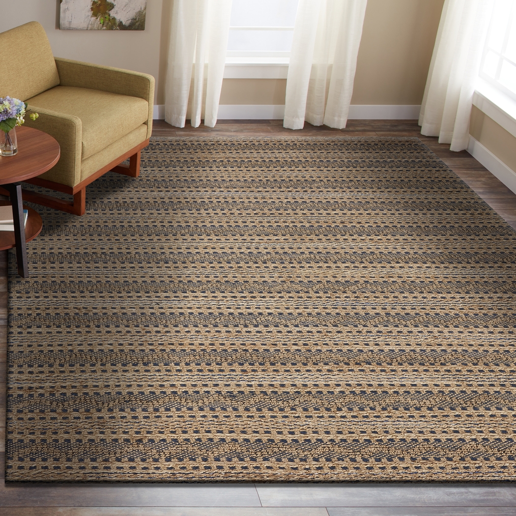 Karima Blue 9'9 x 7'9 Rug - Thumbnail - Image 3