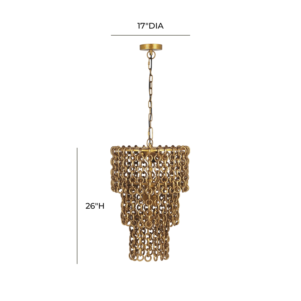 Karis Hollow Brass Chandelier - Thumbnail - Image 6