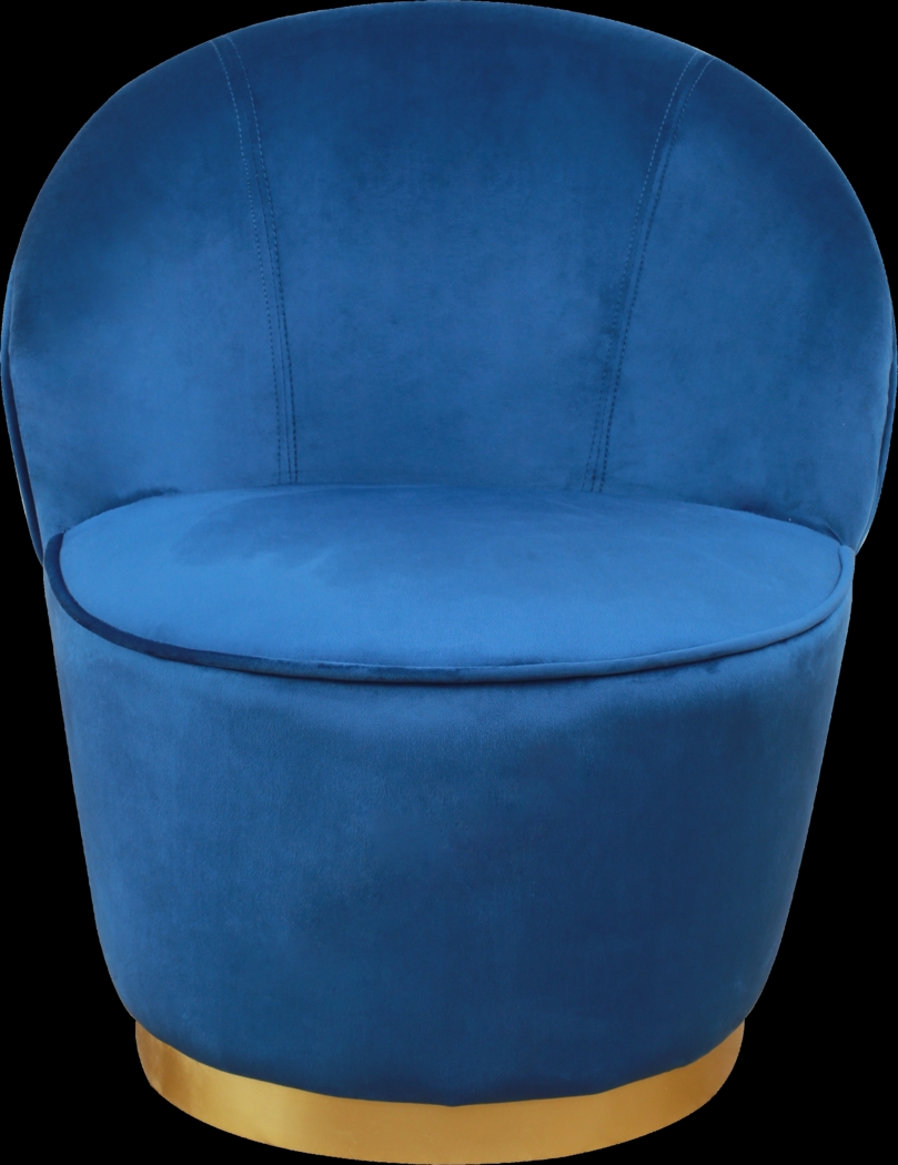 Karleen Blue Small Accent Chair - Thumbnail - Image 2