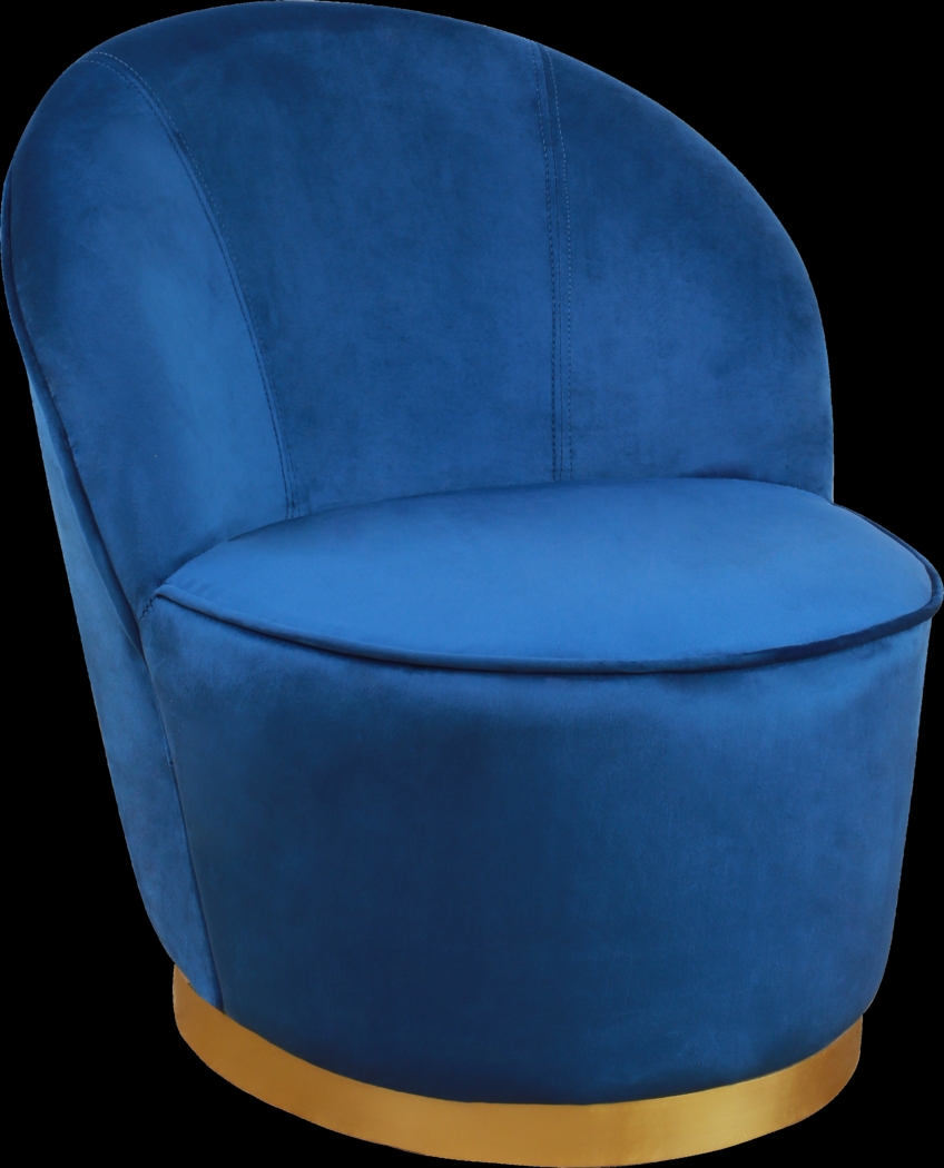 Karleen Blue Small Accent Chair - Thumbnail - Image 1