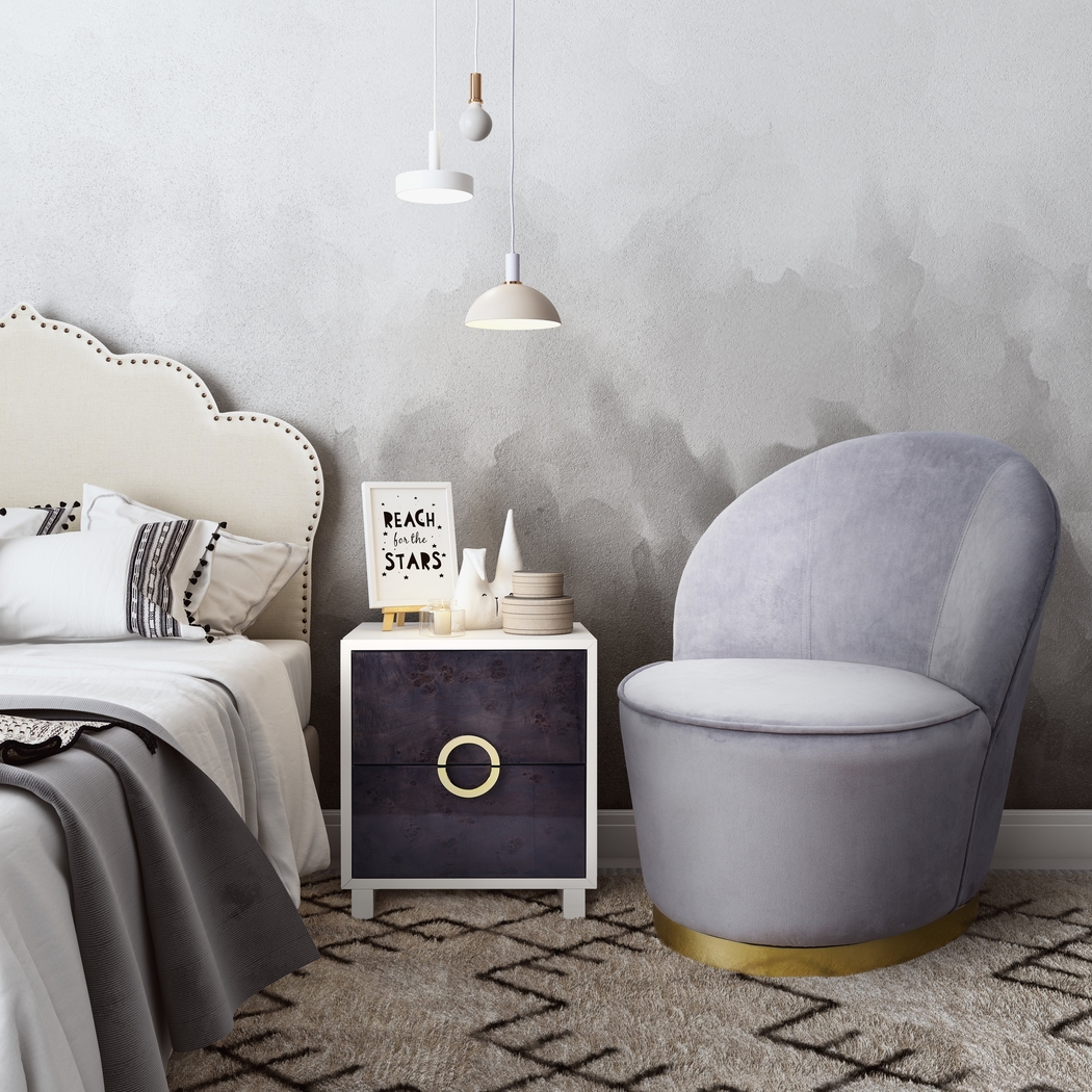 Karleen Gray Small Accent Chair - Thumbnail - Image 5