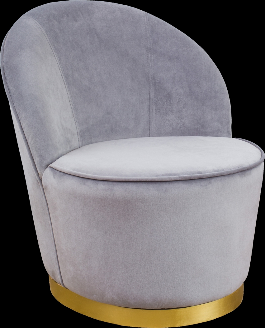 Karleen Gray Small Accent Chair - Thumbnail - Image 1